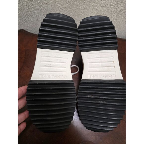 Converse Polka Dot Platform High-Top Sneakers White & Black Canvas Unisex Size 1 - Picture 9 of 15